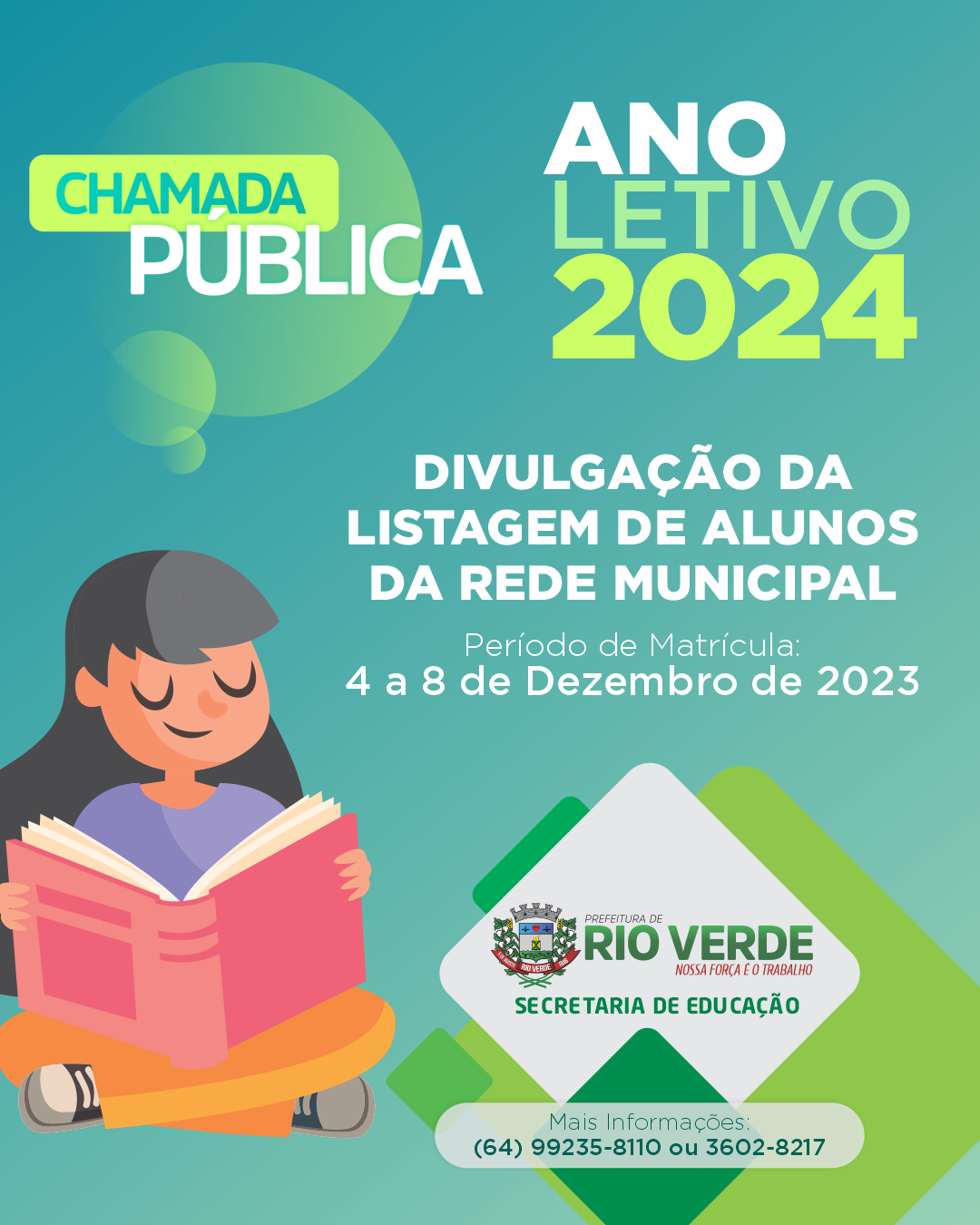 Sme Divulga Listagem Da Chamada Pública Escolar Para 2024 Prefeitura Municipal De Rio Verde 6548